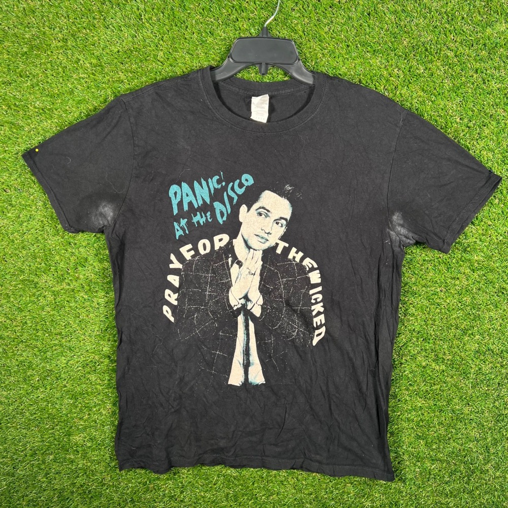 Panic At The Disco Pray For The Wicked Tour T Shirt Black Gildan Large